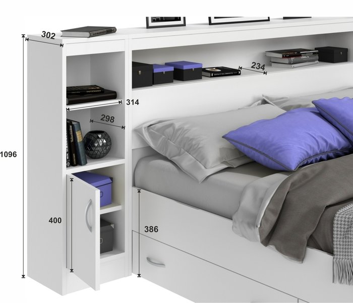 Кровать Виктория 160х200 белого цвета с матрасом - лучшие Кровати для спальни в INMYROOM