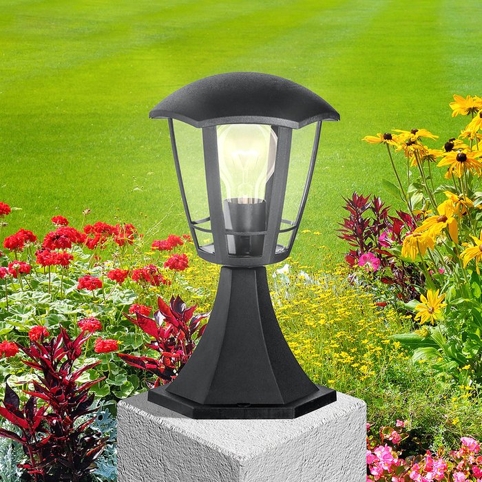 Ландшафтный светильник Валенсия черного цвета - лучшие Наземные светильники в INMYROOM