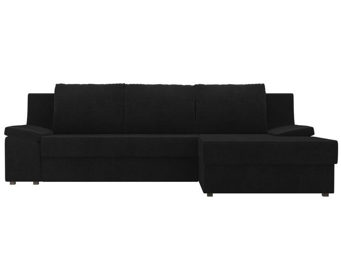 Угловой диван-кровать Челси черного цвета - купить Угловые диваны по цене 50990.0