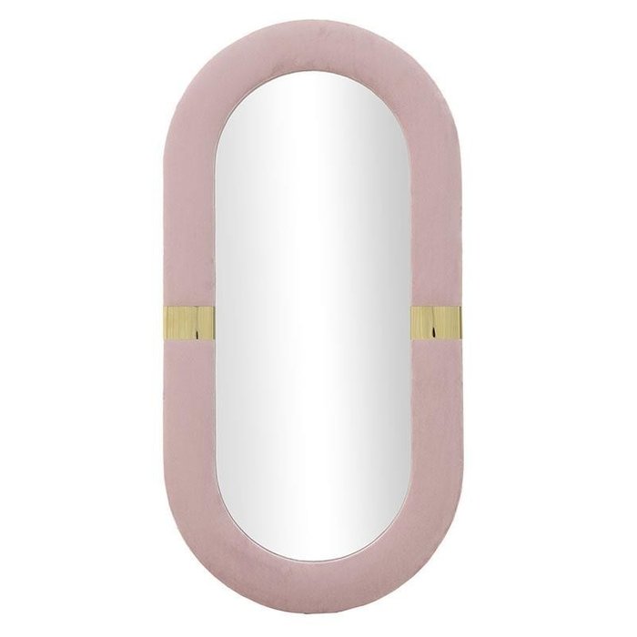 Зеркало настенное в раме розового цвета