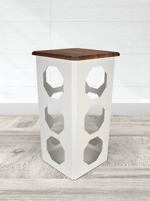 Кофейный стол-трансформер бело-коричневого цвета - купить Кофейные столики по цене 3588.0
