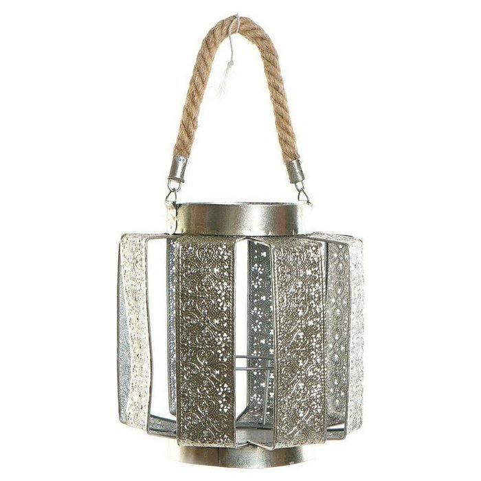 Канделябр DKD Home Decor 21 x 21 x 23 cm Серебристый Металл Веревка Араб