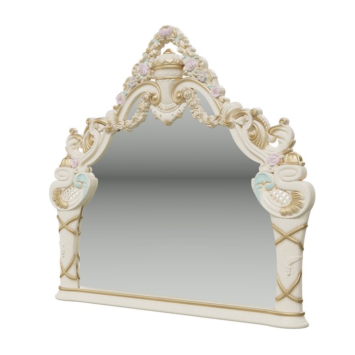 Настенное зеркало Людовик цвета слоновой кости - купить Настенные зеркала по цене 23801.0