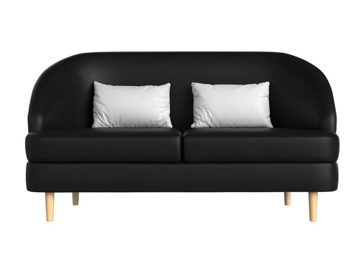 Диван Атико черного цвета (экокожа) - купить Прямые диваны по цене 29999.0
