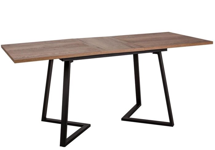 Раскладной обеденный стол Роналдо черно-коричневого цвета - лучшие Обеденные столы в INMYROOM