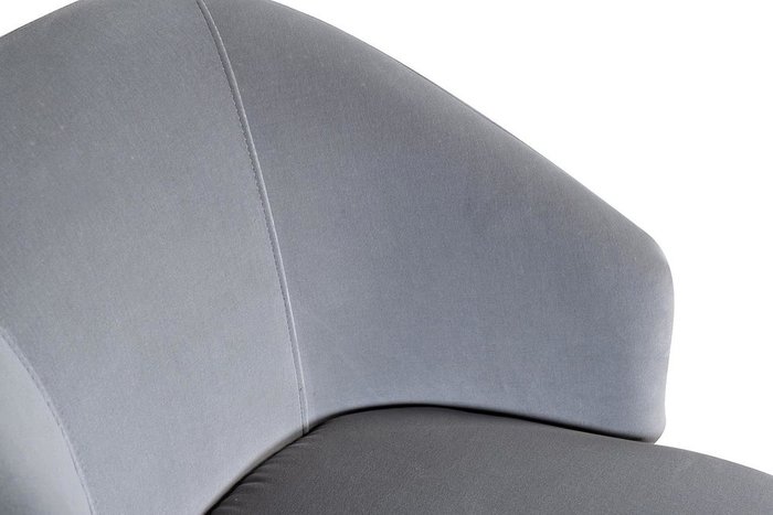 Стул в обивке из велюра серого цвета - лучшие Обеденные стулья в INMYROOM