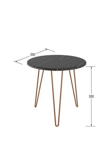 Стол журнальный Рид Купер цвета черный мрамор - купить Кофейные столики по цене 4435.0