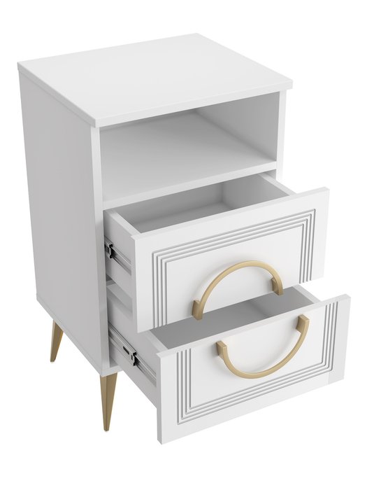 Тумба прикроватная Оливия ОЛ-06 белый бриллиант/бланж - купить Прикроватные тумбы по цене 13335