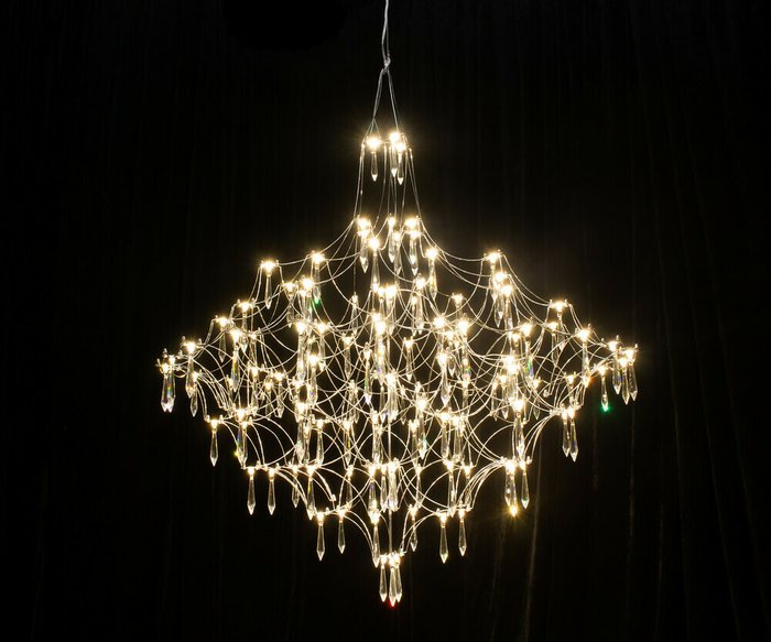 Люстра диммируемая Галанта хром d60 h190 Led 34*0,5W (3000-6000K) с пультом ДУ - купить Подвесные люстры по цене 24900.0 Люстра диммируемая Галанта хром d60 h190 Led 34*0,5W (3000-6000K) с пультом ДУ - купить Подвесные люстры по цене 24900.0