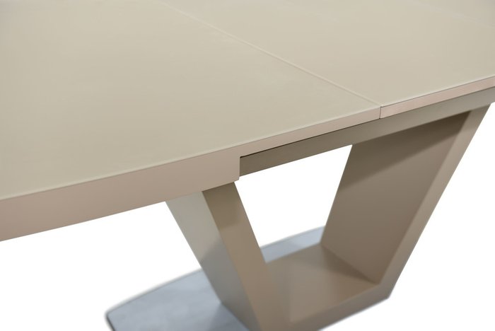 Раздвижной обеденный стол Фоджа M цвета капучино - лучшие Обеденные столы в INMYROOM