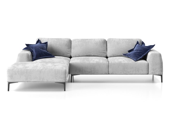 Угловой диван-кровать Cloud с оттоманкой серого цвета - купить Угловые диваны по цене 106800.0