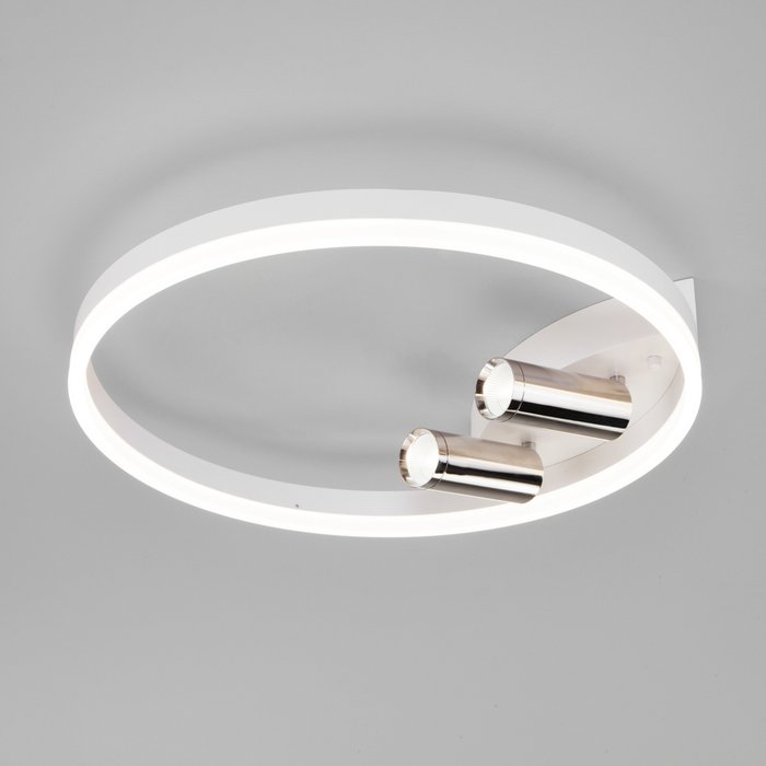 Умный потолочный светильник Eurosvet Luminari 90247/3 90247/3 белый/хром Smart - купить Потолочные люстры по цене 22900.0