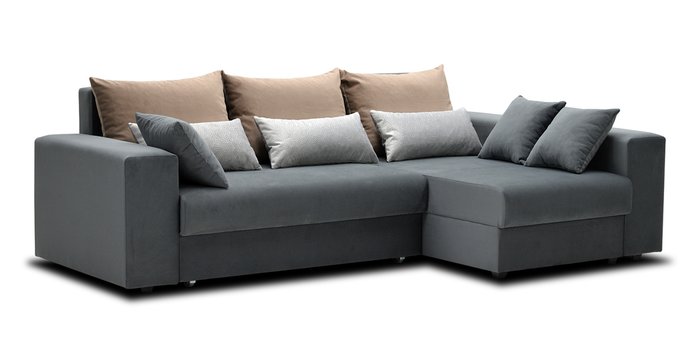 Угловой диван-кровать Майами серого цвета - купить Угловые диваны по цене 34900.0
