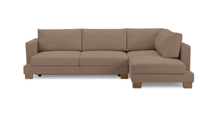 Угловой диван-кровать Дрезден светло-коричневого цвета - купить Угловые диваны по цене 113600.0