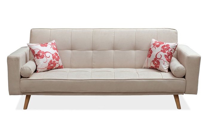 Диван-кровать Scandinavia бежевого цвета - купить Прямые диваны по цене 42750.0