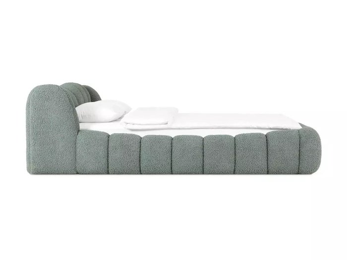 Кровать Litta 160х200 зеленого цвета без подъемного механизма - лучшие Кровати для спальни в INMYROOM