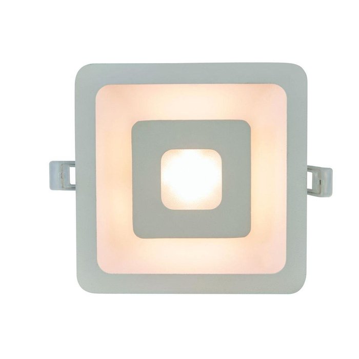 Встраиваемый светодиодный светильник Vega белого цвета - лучшие Встраиваемые споты в INMYROOM