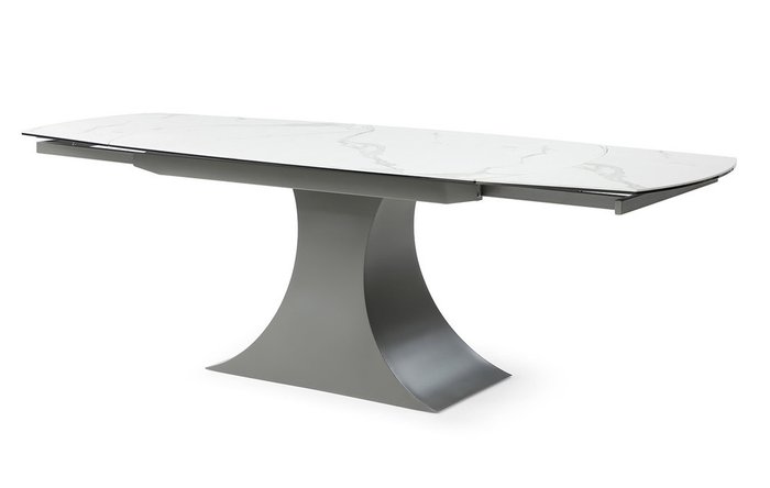 Раскладной обеденный стол Palermo серо-белого цвета