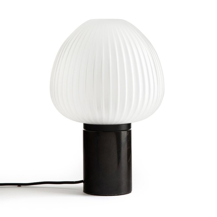 Лампа настольная Chanya бело-черного цвета - купить Настольные лампы по цене 12743.0
