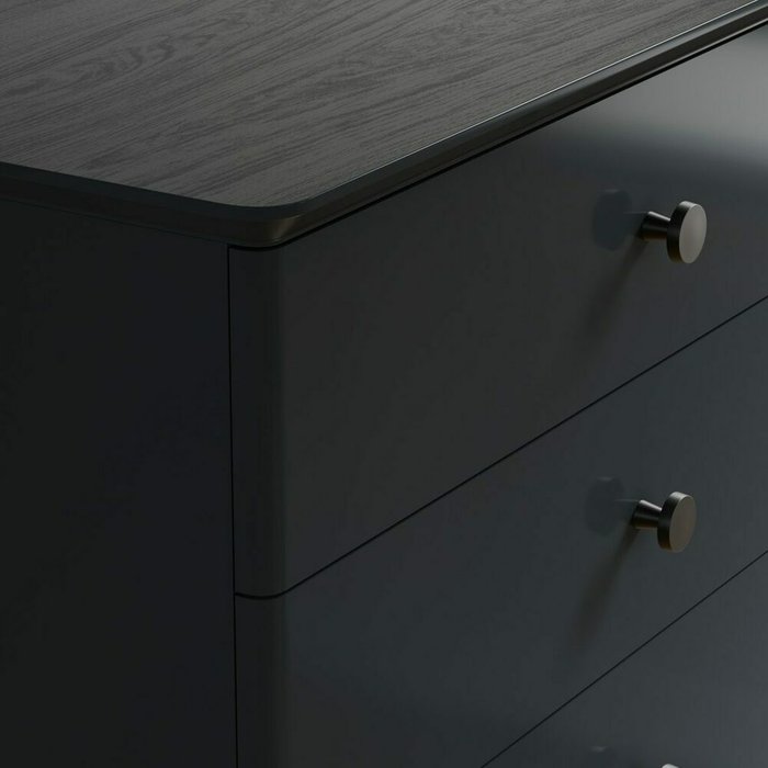 Высокий комод Crystal CR021 графитового цвета - лучшие Комоды в INMYROOM Высокий комод Crystal CR021 графитового цвета - лучшие Комоды в INMYROOM