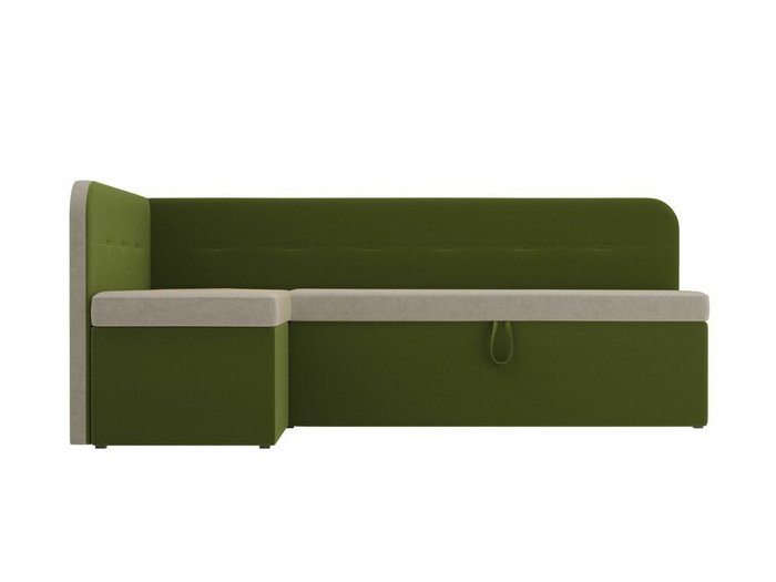 Угловой диван-кровать Форест бежево-зеленого цвета левый угол - купить Угловые диваны по цене 40999.0