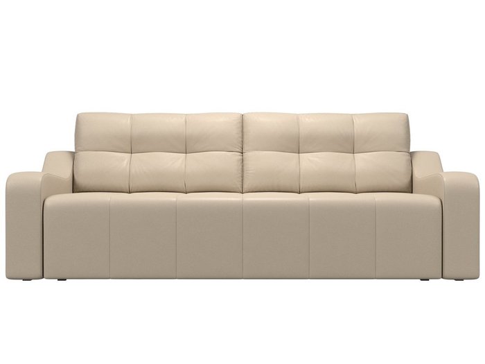 Прямой диван-кровать Итон бежевого цвета (экокожа) - купить Прямые диваны по цене 46999.0