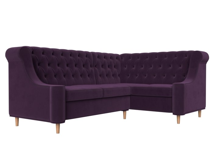 Угловой диван Бронкс темно-фиолетового цвета правый угол - лучшие Угловые диваны в INMYROOM