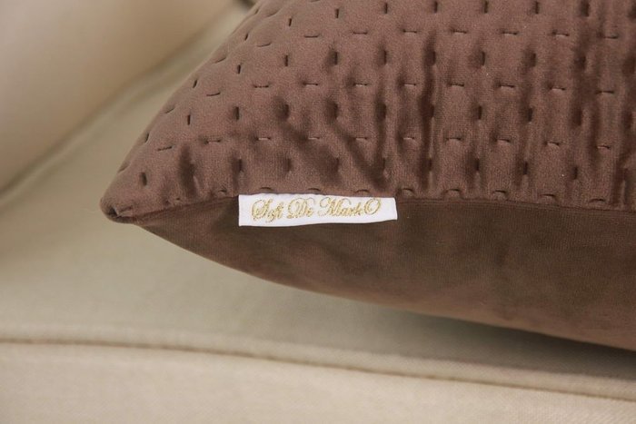 Наволочка Перси №4 45х45 коричневого цвета - купить Чехлы для подушек по цене 1100.0