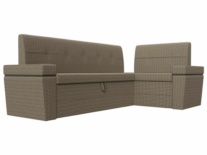 Угловой диван-кровать Деметра бежево-коричневого цвета правый угол - лучшие Угловые диваны в INMYROOM