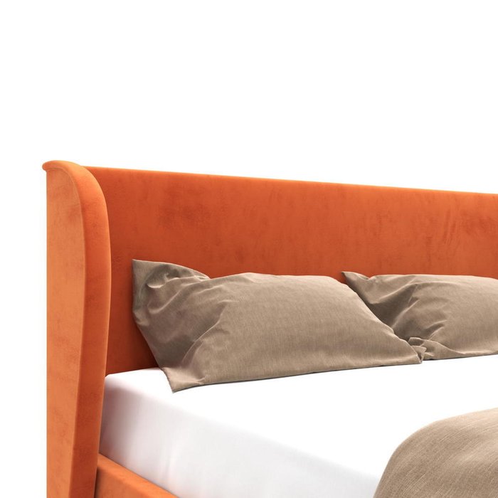 Кровать Lulu  на ножках оранжевая 180х200 - лучшие Кровати для спальни в INMYROOM