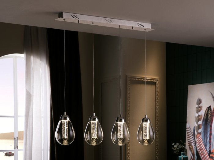 Подвесной светильник Taccia 4L LED хром - лучшие Подвесные люстры в INMYROOM Подвесной светильник Taccia 4L LED хром - лучшие Подвесные люстры в INMYROOM