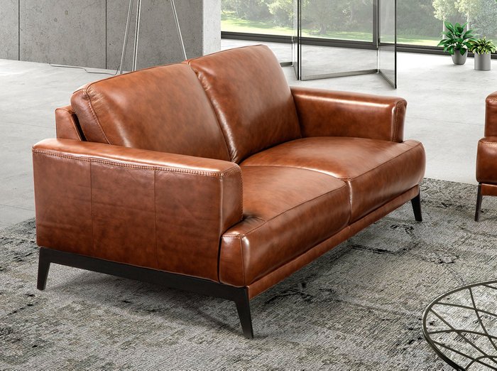 Прямой диван с кожаной обивкой - лучшие Прямые диваны в INMYROOM