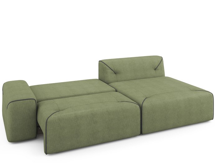 Угловой раскладной диван Portu правый оливкового цвета - купить Угловые диваны по цене 81900.0