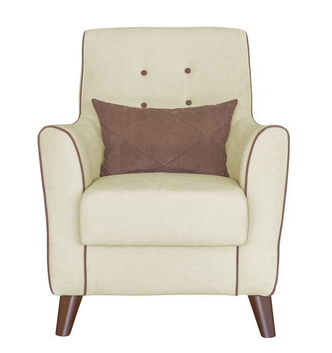 Кресло Френсис в обивке из велюра бежевого цвета - лучшие Интерьерные кресла в INMYROOM