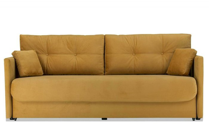 Прямой диван-кровать Шерлок желтого цвета