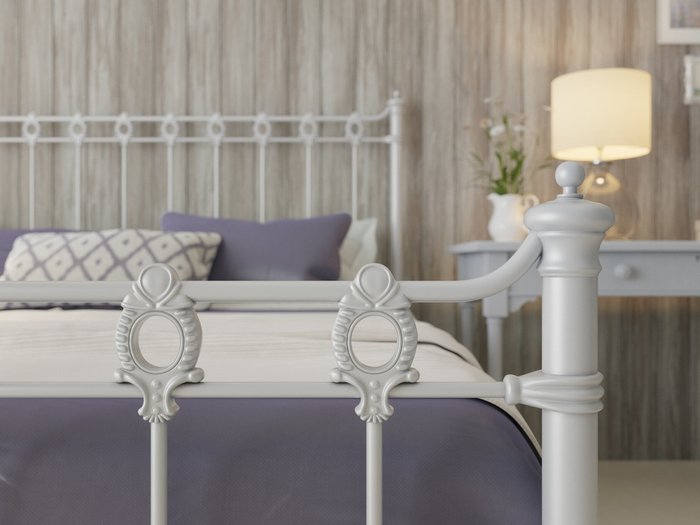 Кровать Капель 160х200 серебряного цвета - лучшие Кровати для спальни в INMYROOM