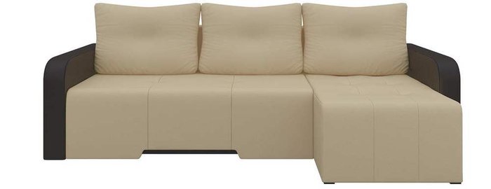 Угловой диван-кровать Манхеттен бежво-коричневого цвета (экокожа) - купить Угловые диваны по цене 25590.0