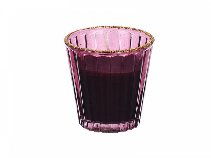 Свеча в стакане Sweet Rosy бордового цвета 