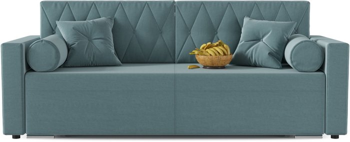 Диван-кровать прямой Милфорд серо-голубого цвета - купить Прямые диваны по цене 17300.0