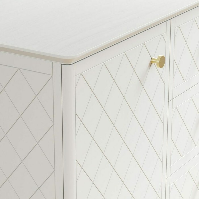Комод Crystal CR010 белого цвета - лучшие Комоды в INMYROOM Комод Crystal CR010 белого цвета - лучшие Комоды в INMYROOM