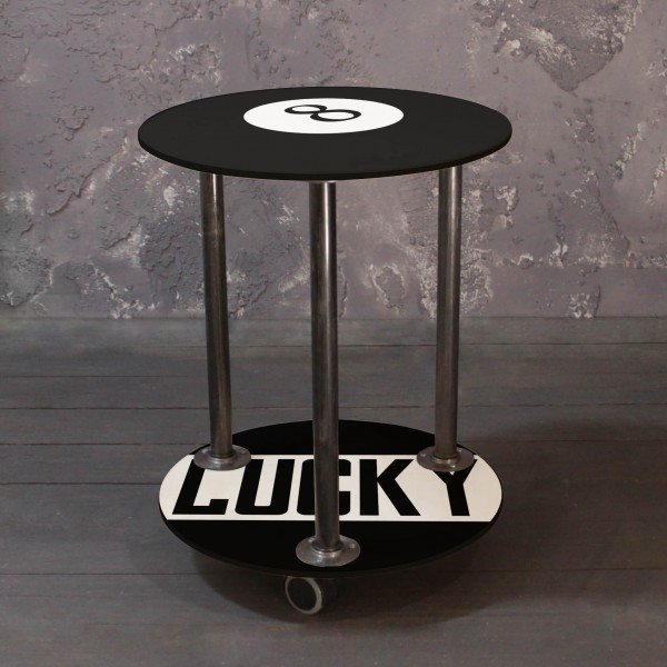 Кофейный столик на колесиках из массива сосны и металла  - купить Кофейные столики по цене 8800.0