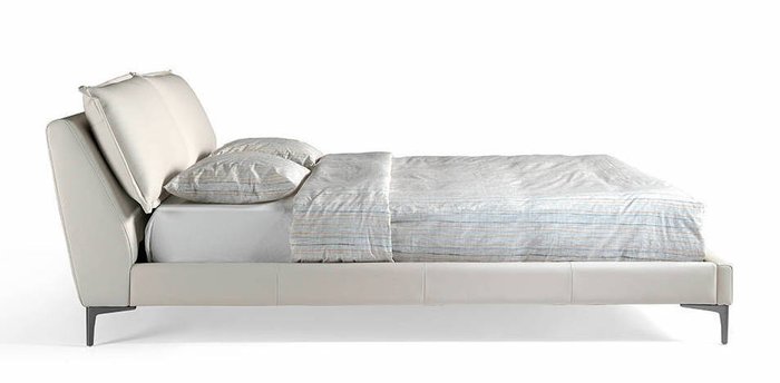 Мягкая кровать с изголовьем бежевого цвета 160x200 - лучшие Кровати для спальни в INMYROOM
