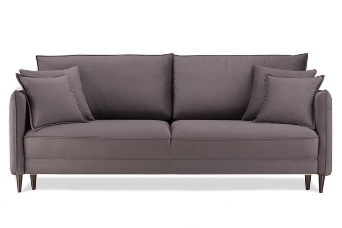 Прямой диван-кровать Йорк Премиум коричневого цвета - купить Прямые диваны по цене 67999.0