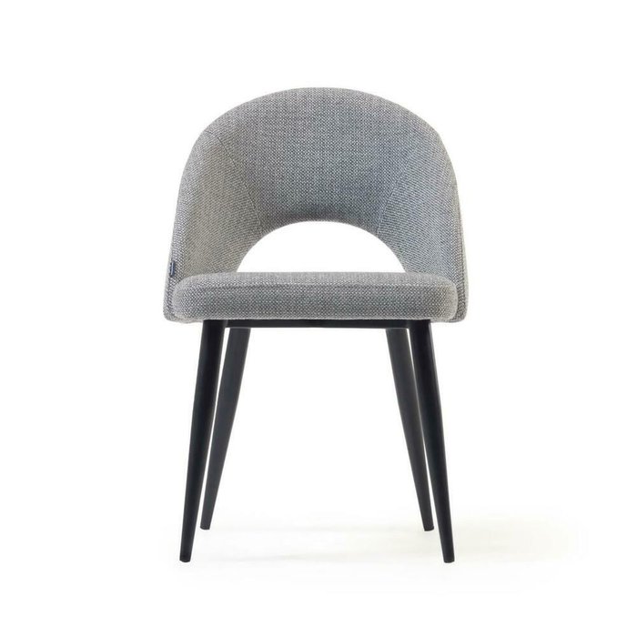 Стул Mael серого цвета на черных ножках - купить Обеденные стулья по цене 36990.0