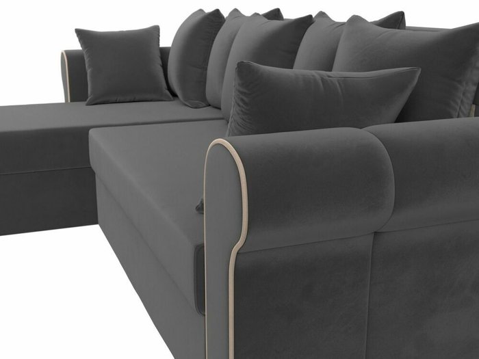 Угловой диван-кровать Рейн серого цвета левый угол - лучшие Угловые диваны в INMYROOM