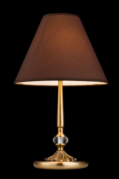 Настольная лампа Chester с коричневым абажуром - лучшие Настольные лампы в INMYROOM