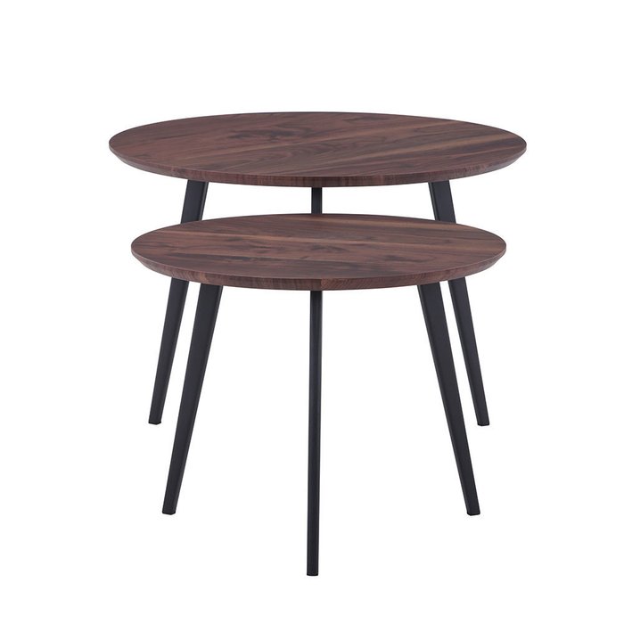 Набор из двух кофейных столиков Duo коричневого цвета - купить Кофейные столики по цене 12690.0