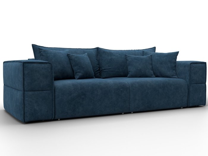 Диван-кровать Лига-058 синего цвета Диван-кровать Лига-058 синего цвета