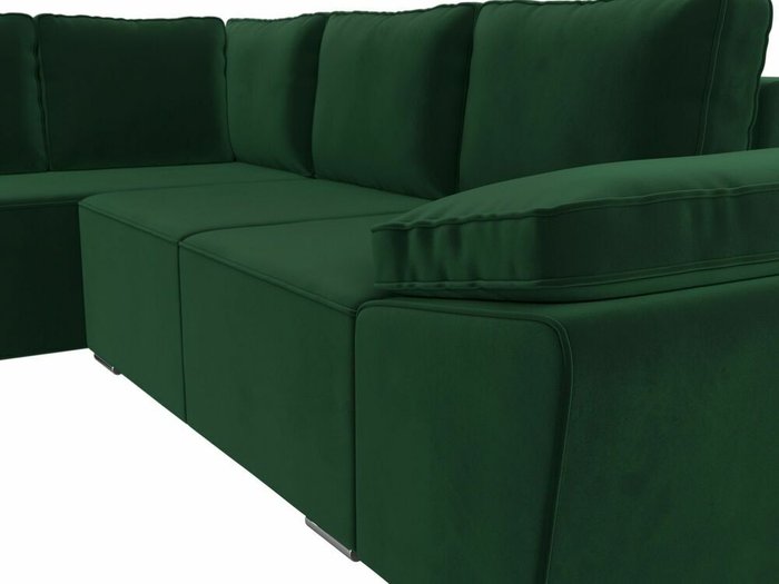 Угловой диван-кровать Хьюго зеленого цвета левый угол - купить Угловые диваны по цене 62999.0
