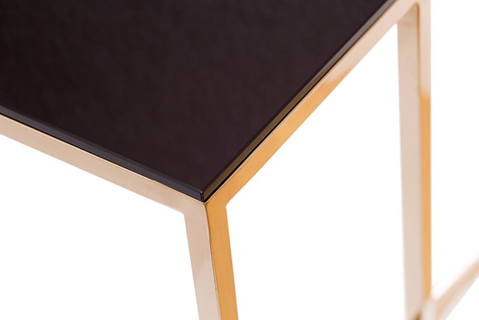 Журнальный стол из черного стекла золотой - купить Кофейные столики по цене 9600.0